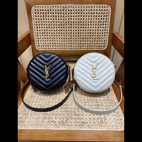 바이닐 라운드 카메라백 610436