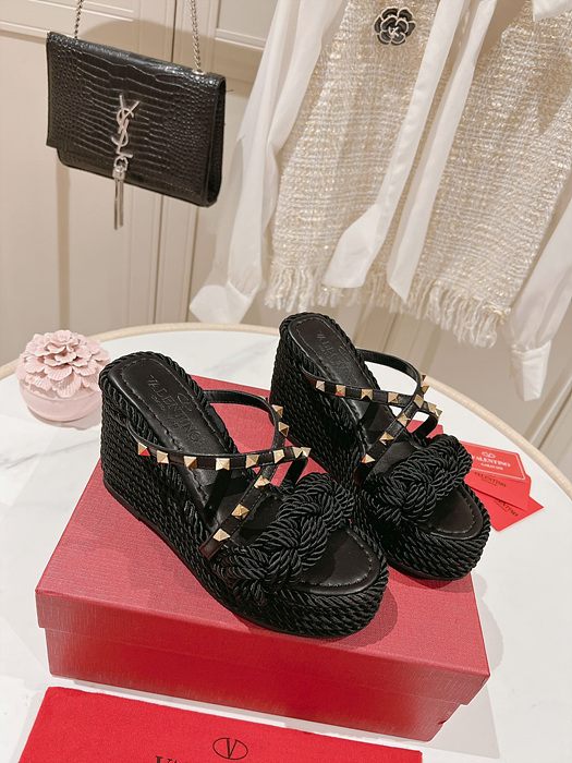 23ss valenti*o 스터드 웨지 샌들 (굽 10cm)