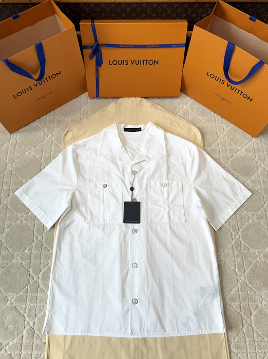 lv 시그니처 숏슬리브 코튼셔츠