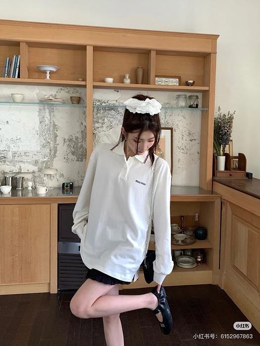 miu mi* 카라 스트라이프 롱슬리브 (공용)