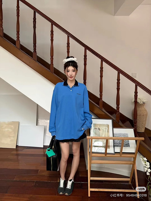 miu mi* 카라 스트라이프 롱슬리브 (공용)