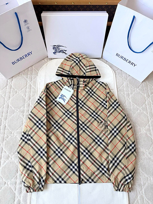 bbr 크롭 리버시블 체크 재킷