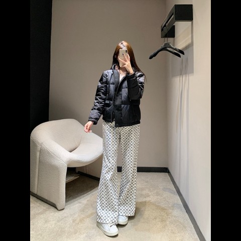 25fw lv 후디드 퀼티드 립스톱 재킷