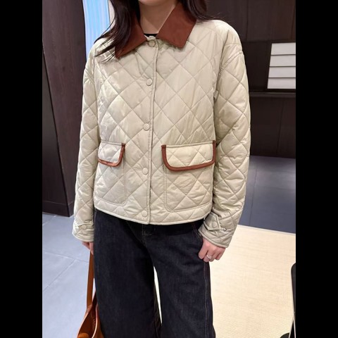 miu mi* 퀼팅 블루종 재킷